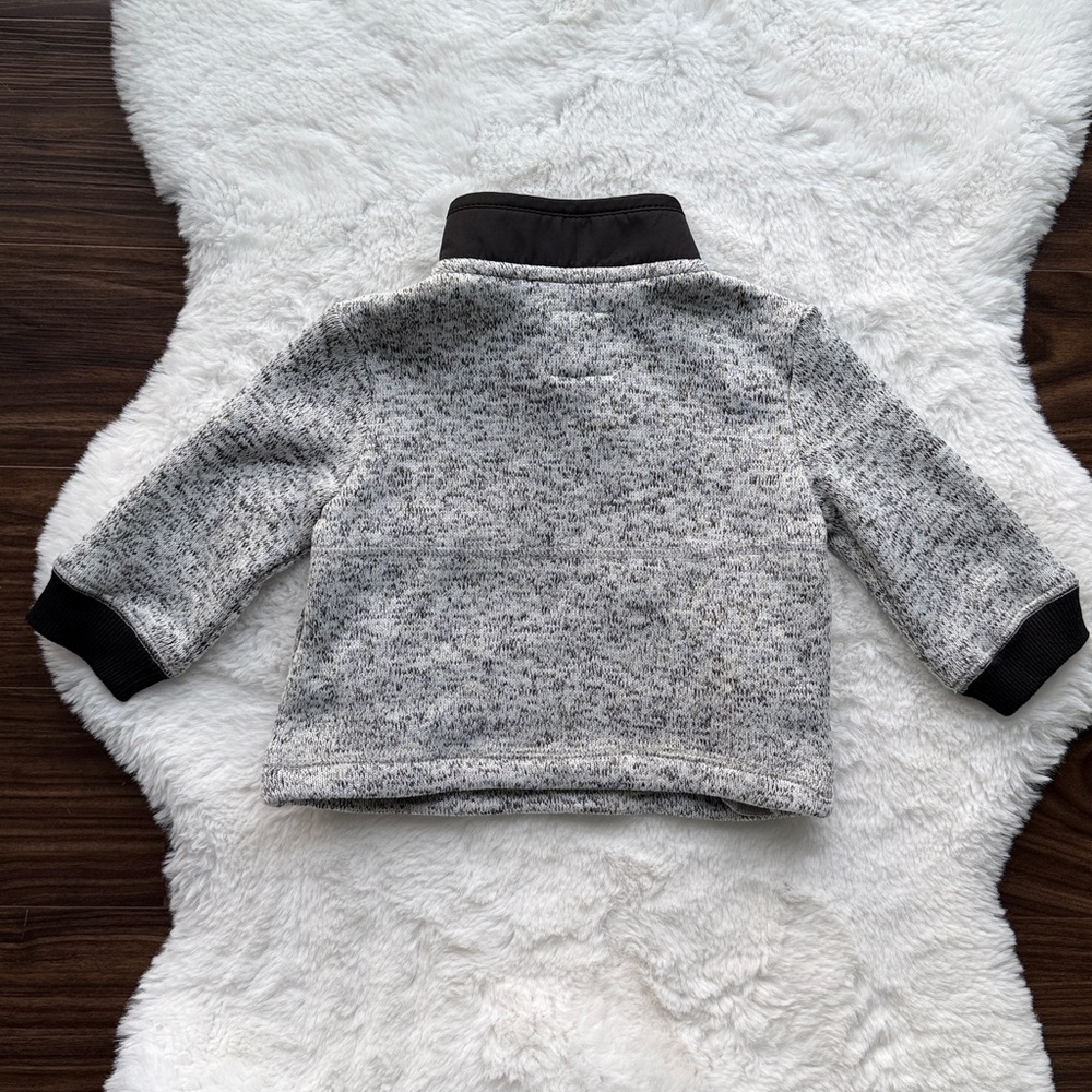 NWT Janie and Jack Half Snap Fleece Sweater Heather Grey 6-12 mos - Picture 6 of 6